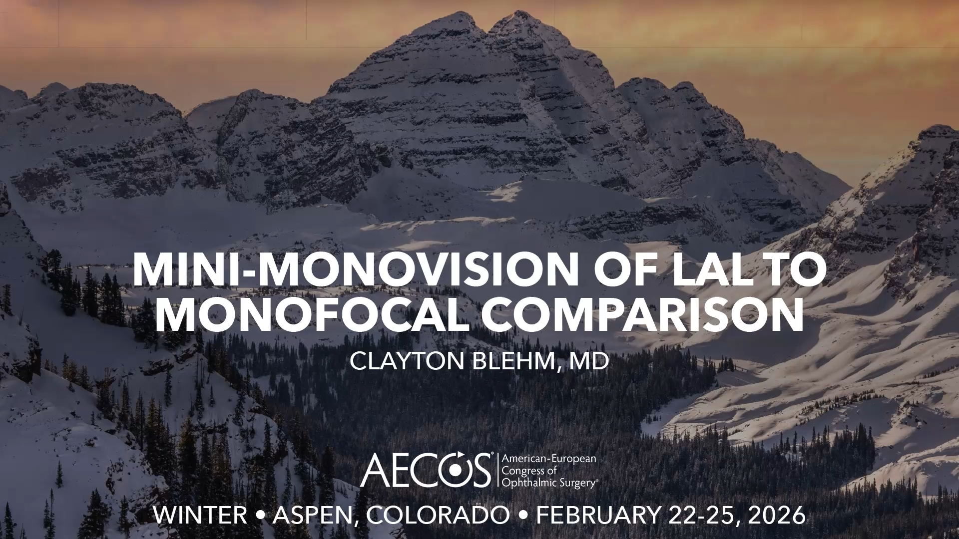 Mini-monovision of LAL to Monofocal Comparison