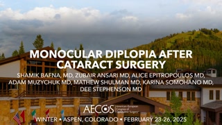 Monocular Diplopia after Cataract Surgery