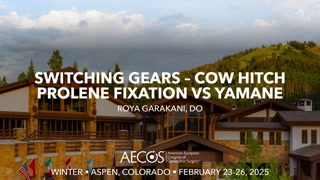 Switching Gears – Cow Hitch Prolene Fixation vs Yamane